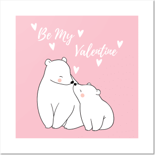 Be My Polar Valentine! Posters and Art